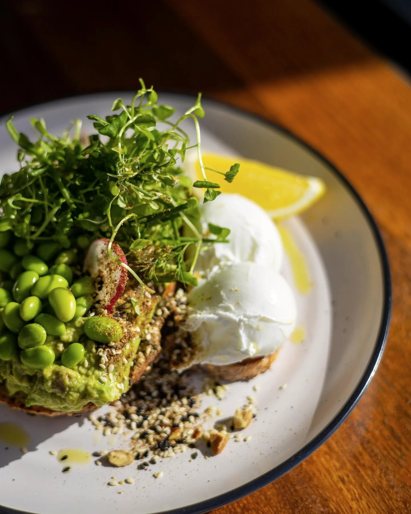 A green breakfast dish at Lotus Cafe