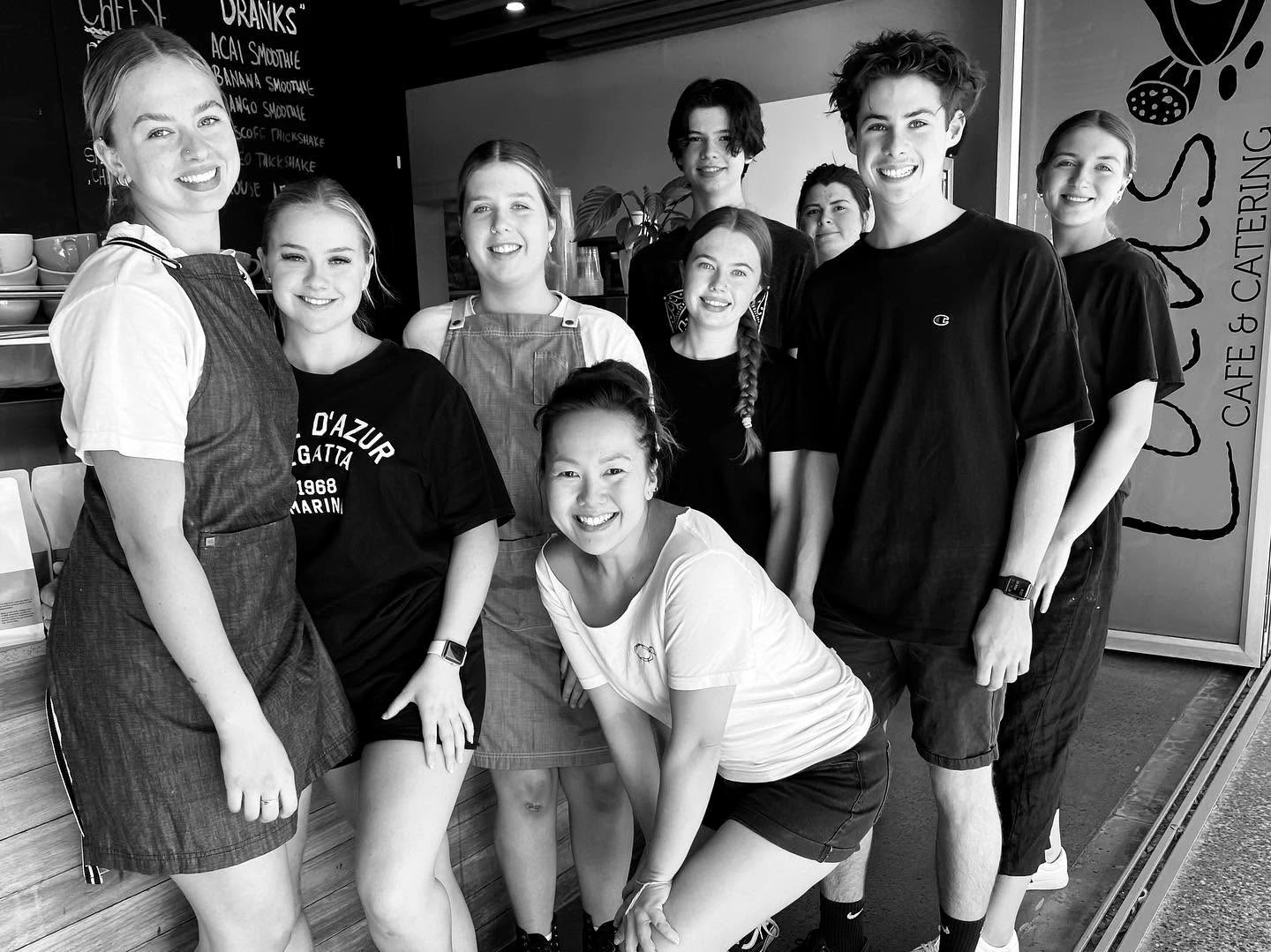 The Lotus Cafe team together in the cafe